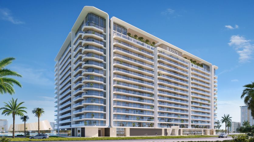 Dubai Azizi Venice_Facade Road Day View